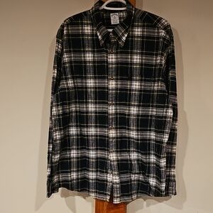 Men's XL BROOKS BROTHERS Flannel Plaid Button Down Shirt New No Tags